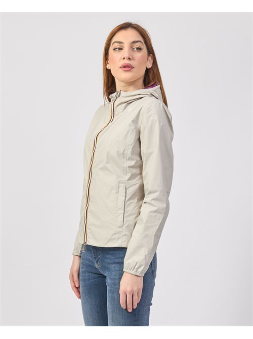 Lily plus reversible women's short jacket K-WAY | K41317W-LILY PLUS.2 DOUBLEB0E